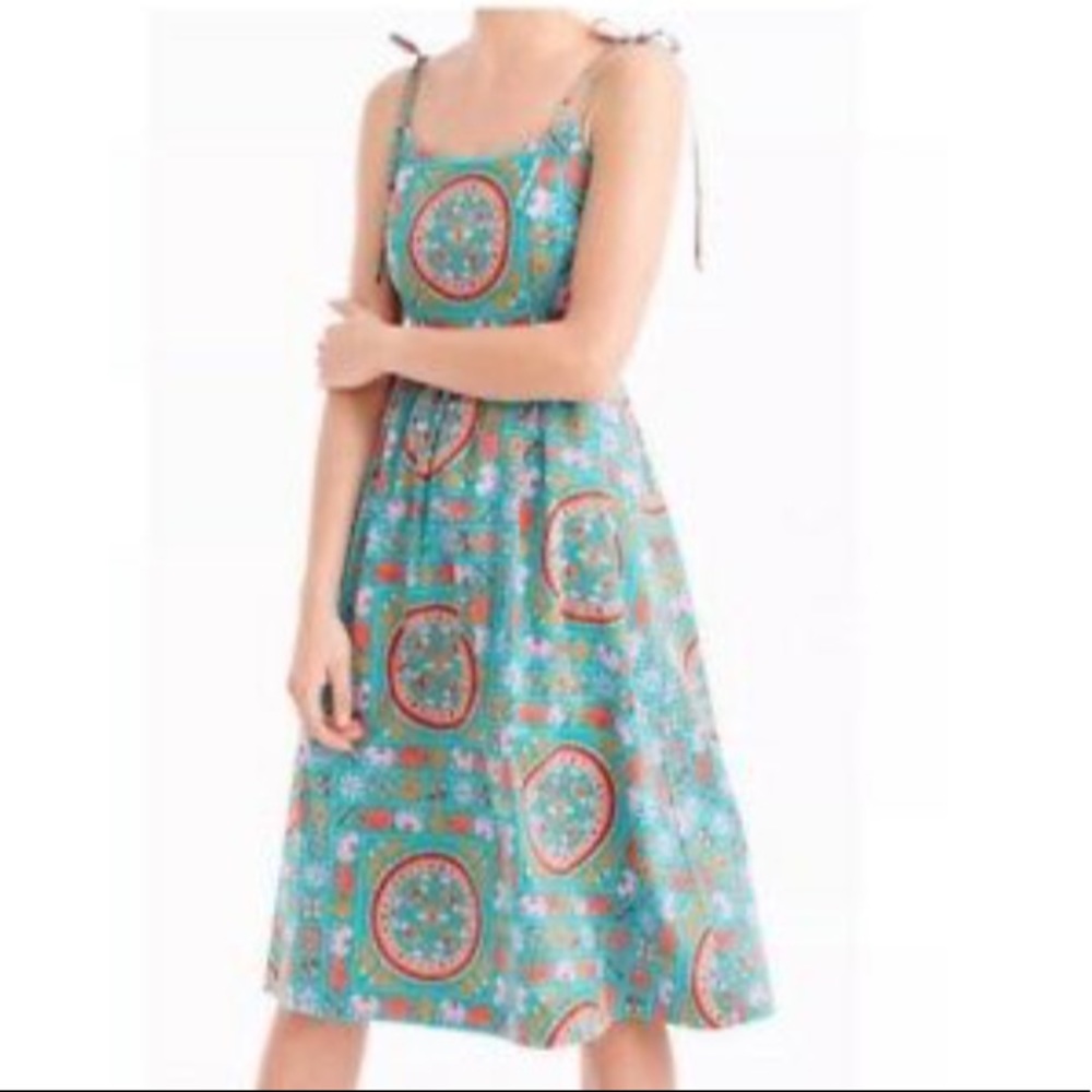 J. Crew sleeveless dress, 100% cotton. Worn twice!